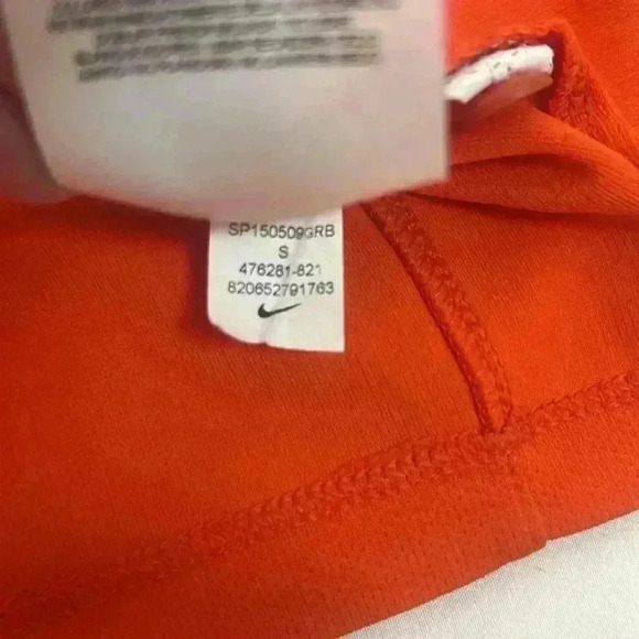 NIKE DRI FIT MENS SHORT SLEEVE GOLF SHIRT ORANGE WHITE‎ SIZE SMALL - Picture 8 of 9